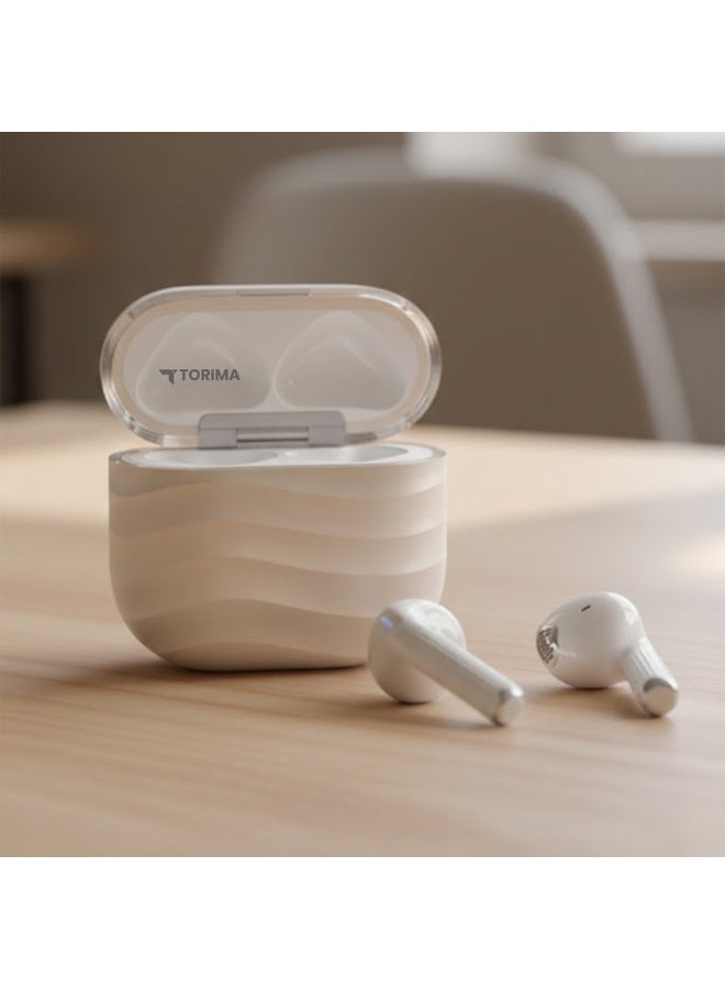 Torima سماعة أذن لاسلكية TORİMA G04 باللون البيج - Image 2